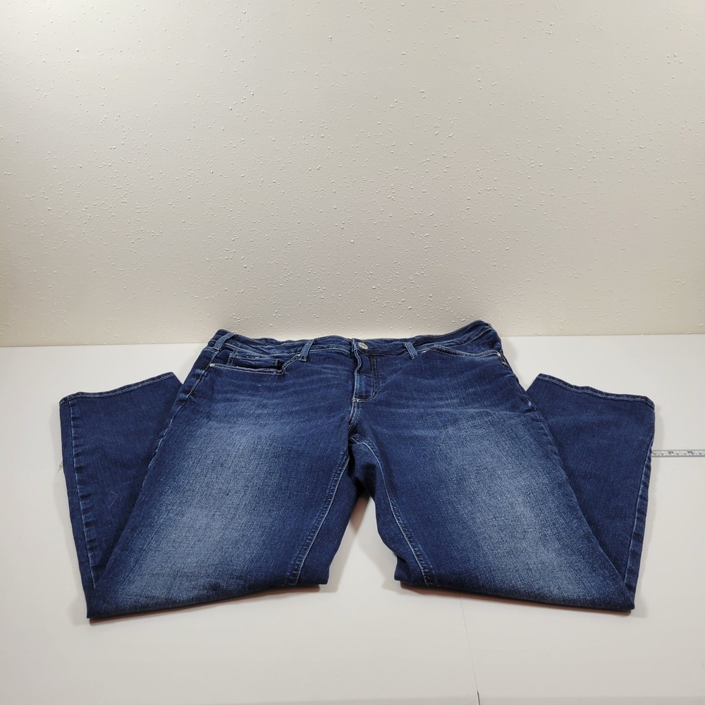 Silver Jeans Co. Straight Leg Jeans Womens 36x31 Dark Wash Excellent Embroidered